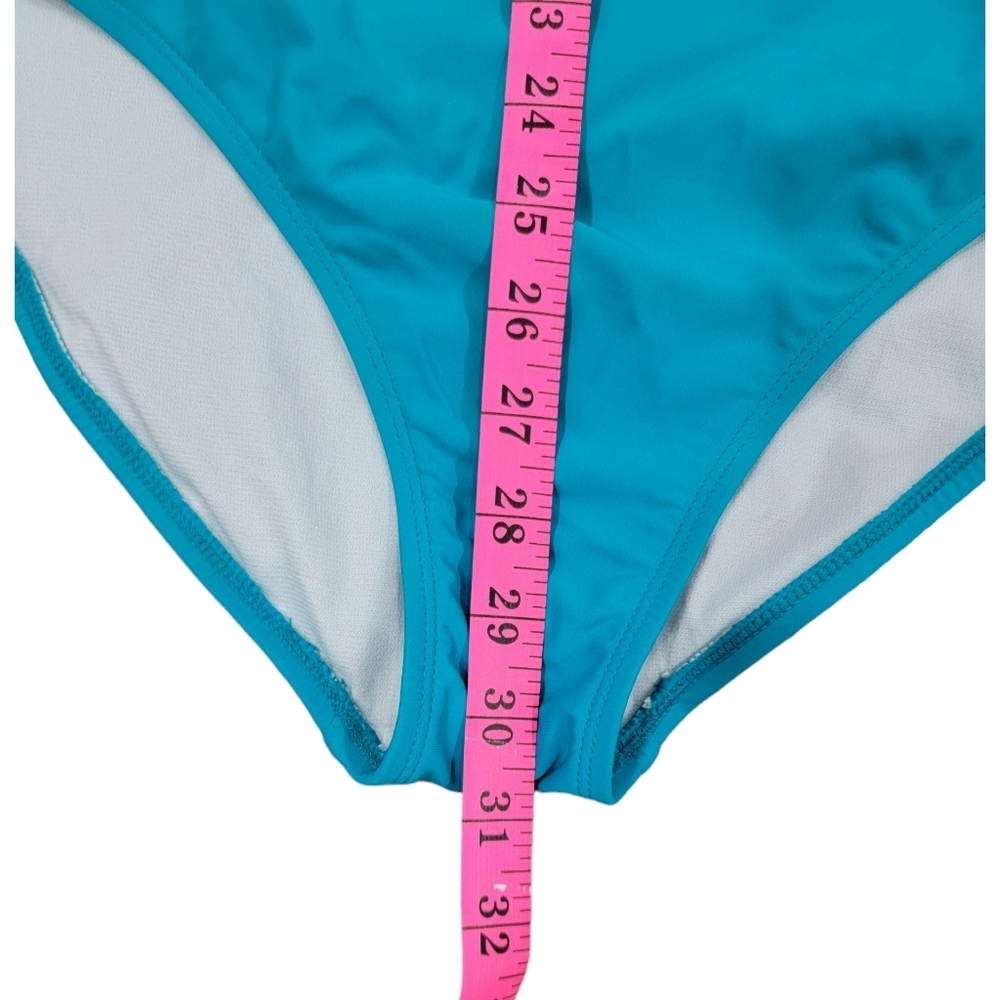Teal removable Strap off shoulder swimsuit - Picture 8 of 12